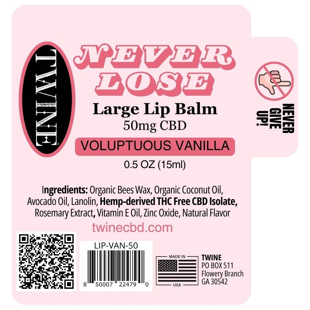 Vanilla CBD Never Lose Large Lip Balm