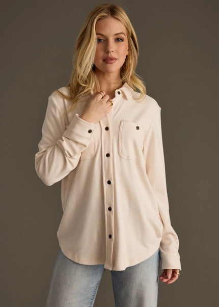 Cream Super Soft Button Up