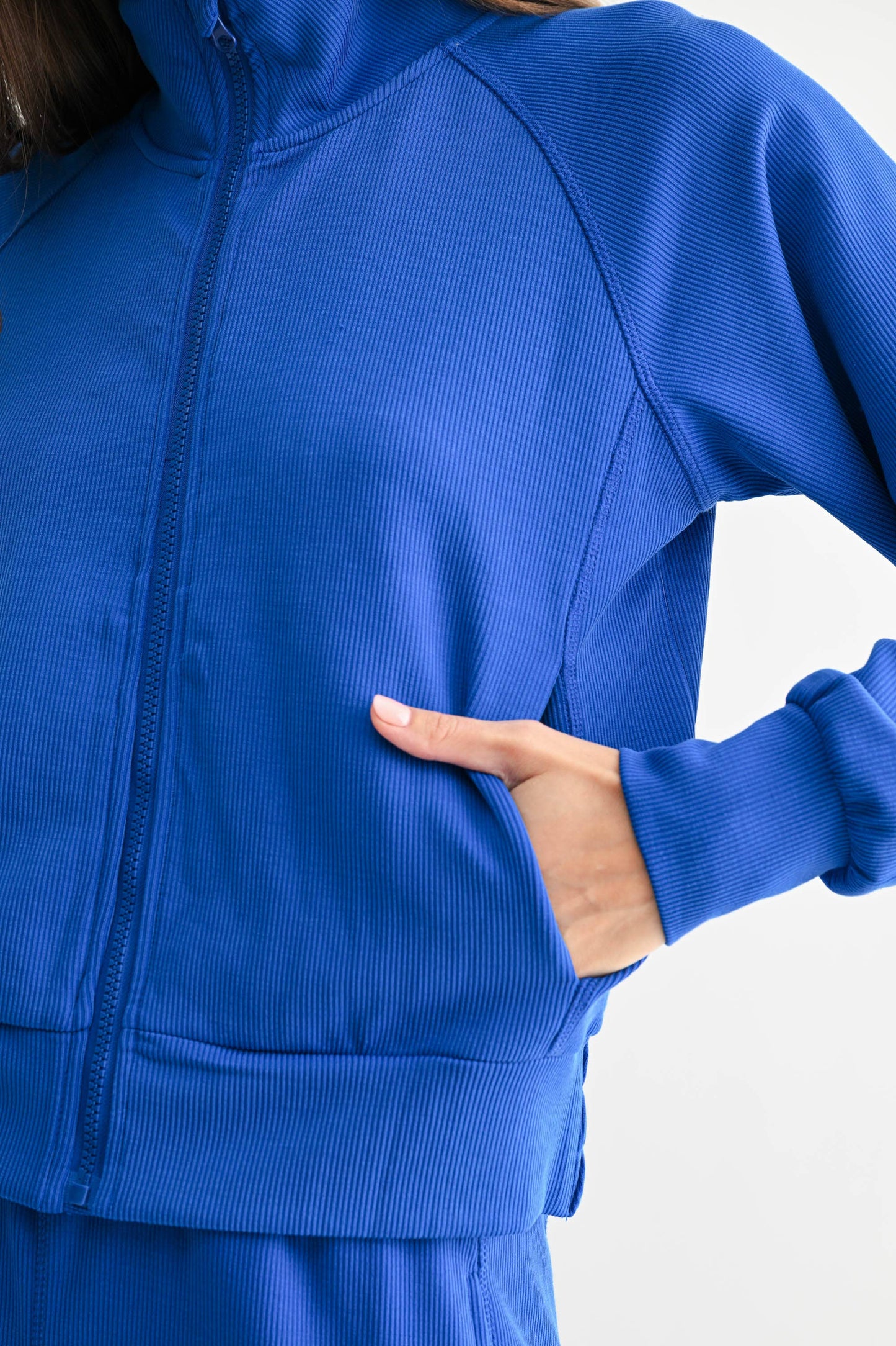 Luxe Sand Wash Rib Zip Jacket my Mono B