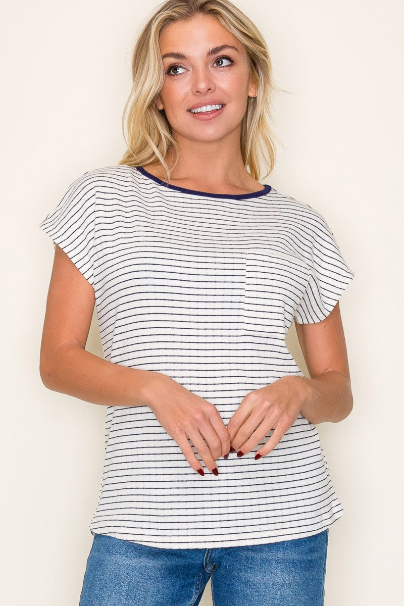 Navy Striped Tee