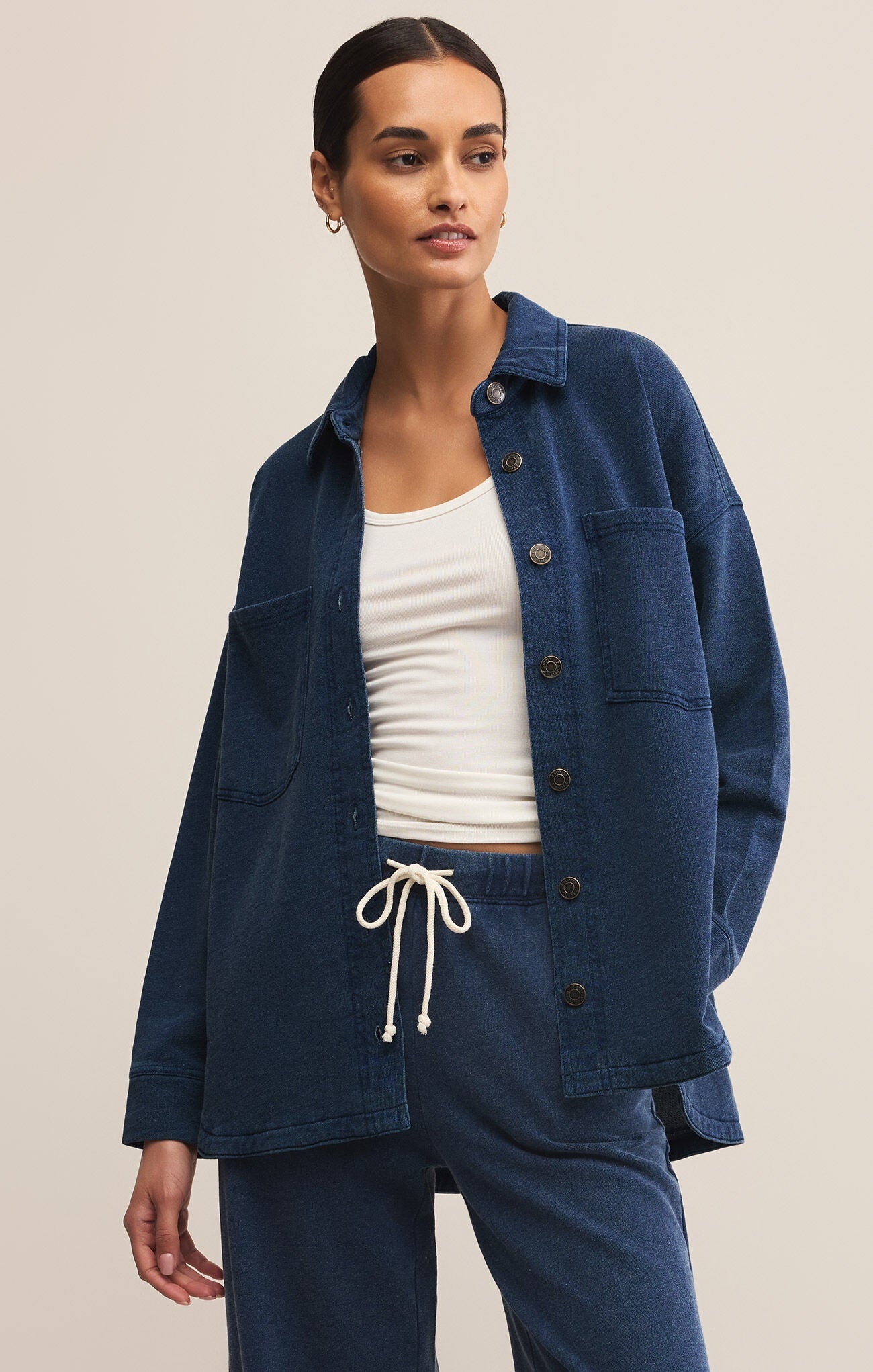All Day Knit Denim Jacket in Indigo by Z Supply