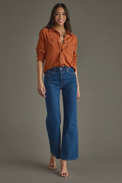 Rust Super Soft Button Up