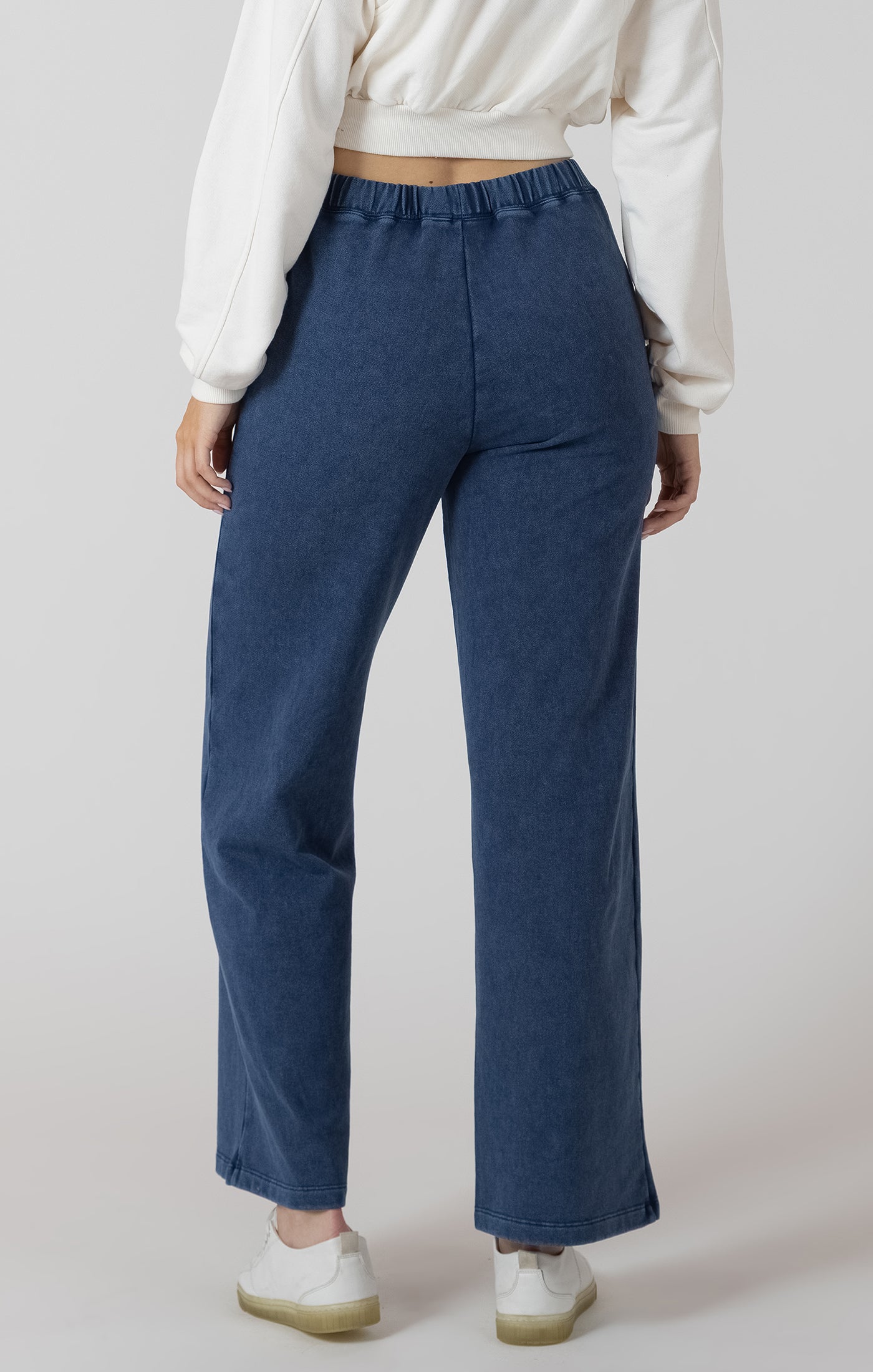 Comfy & Collected Knit Pants in Washed Indigo by Dex