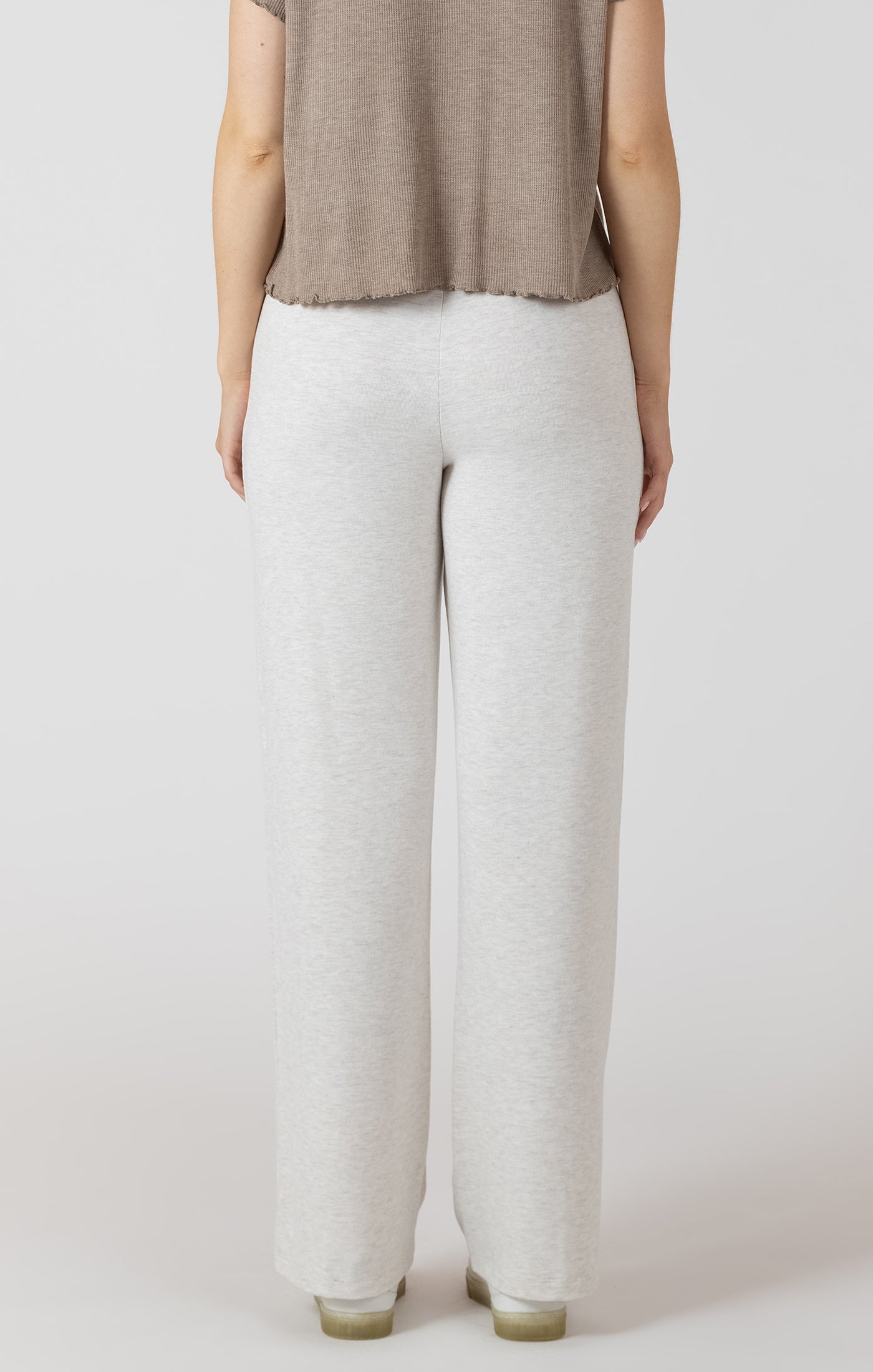 Easy Does It Knit Pants in Soft Oat Heather by Dex