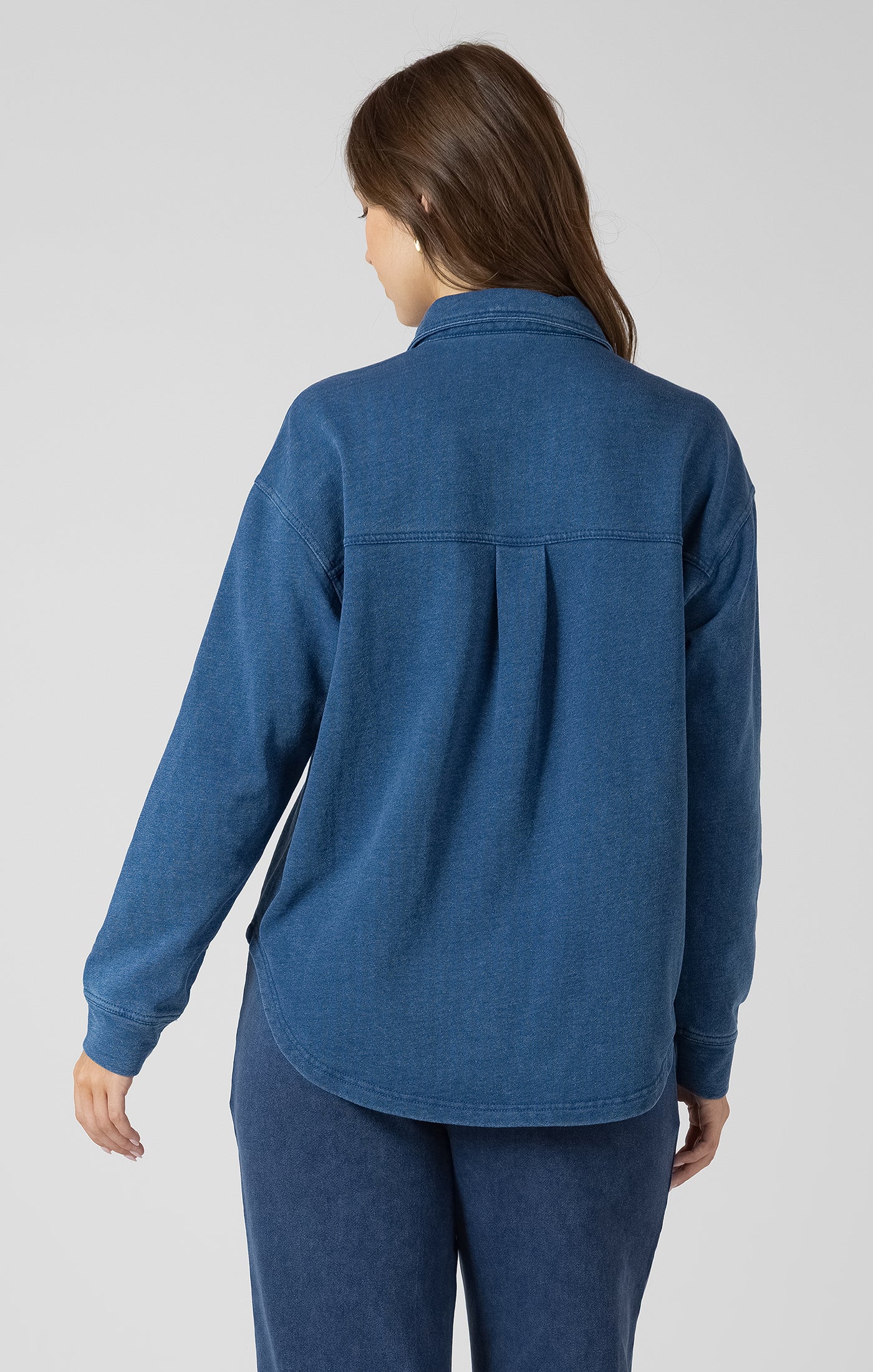 Comfy & Collected Knit Top in Washed Indigo by Dex
