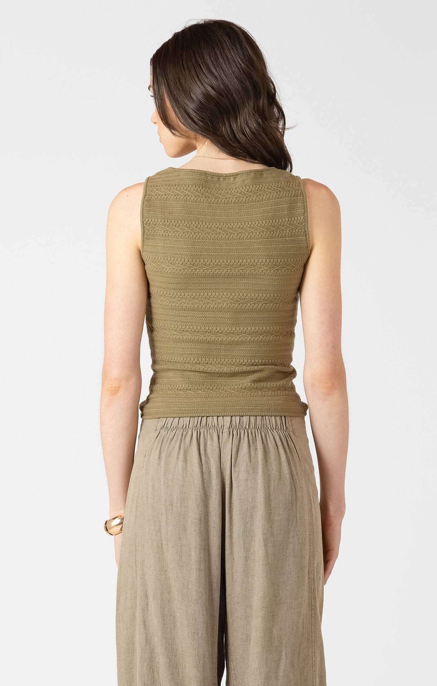 Olive Hour Knit Tank by Dex