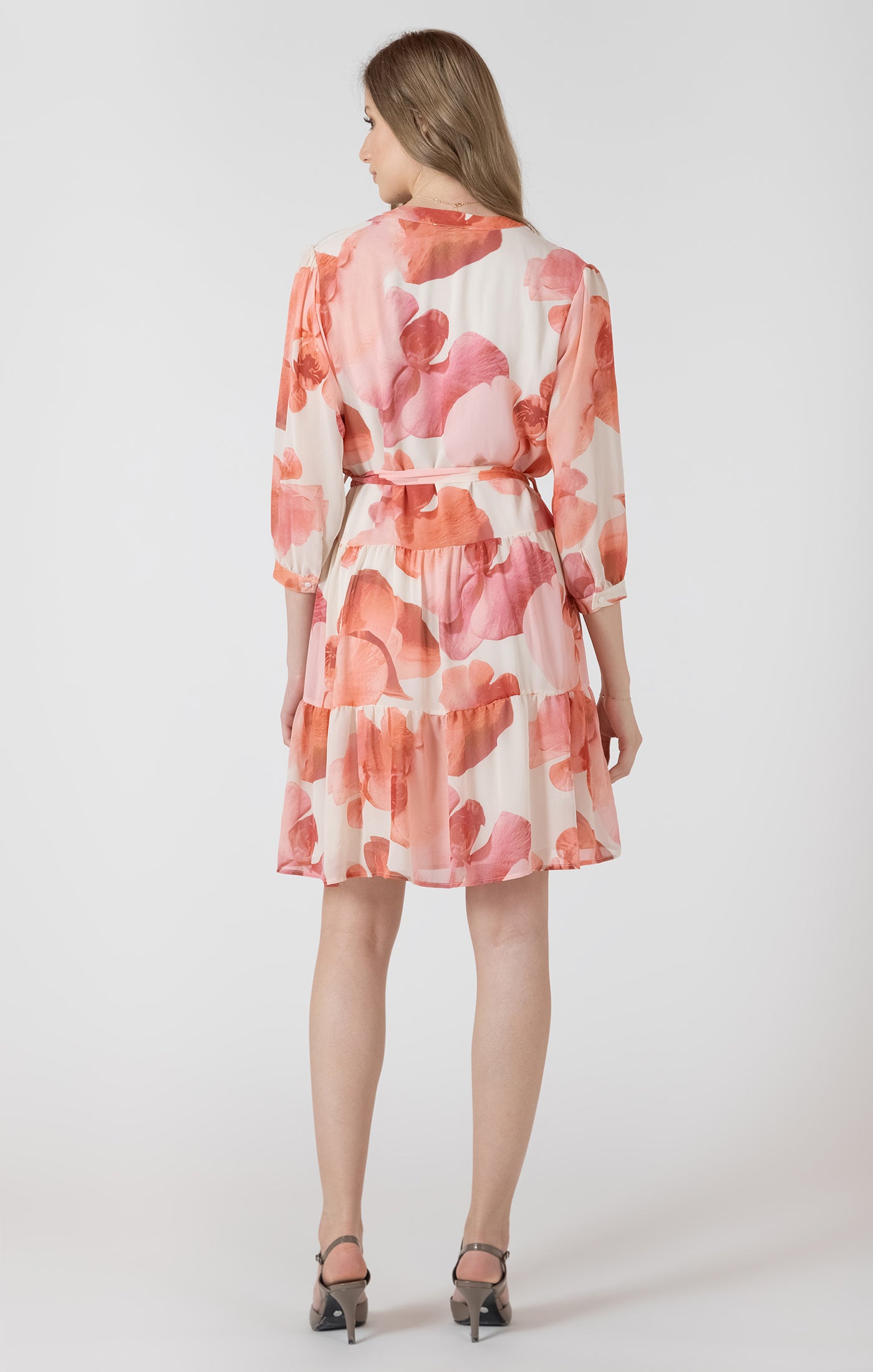 Petal Glow Tie-Waist Dress by Dex