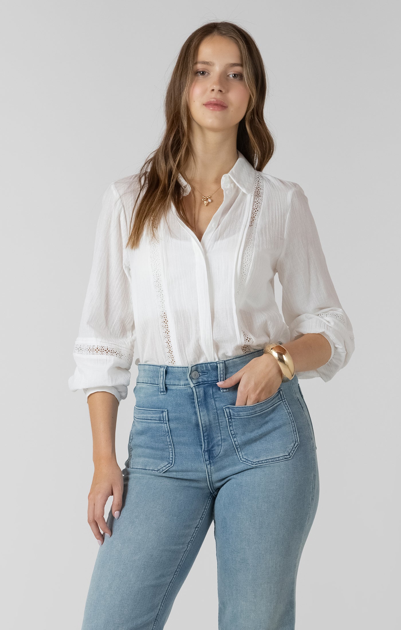 Soft Focus Lace Blouse by Dex