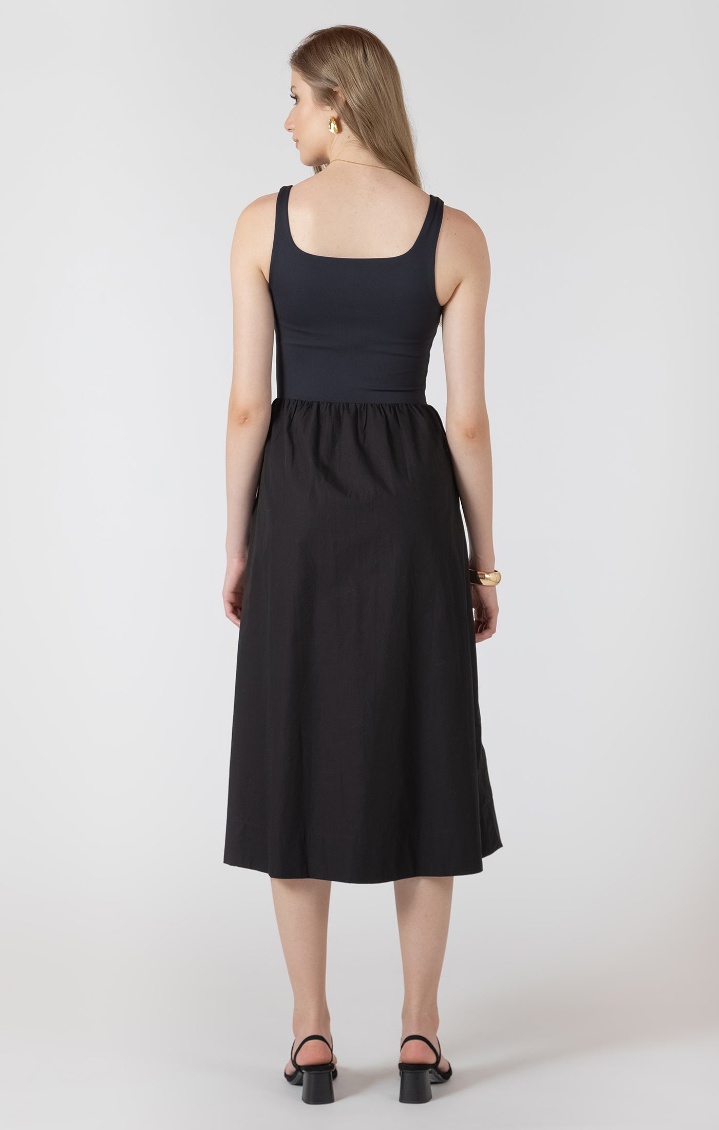 Midnight Grace Midi Dress in Black by Dex