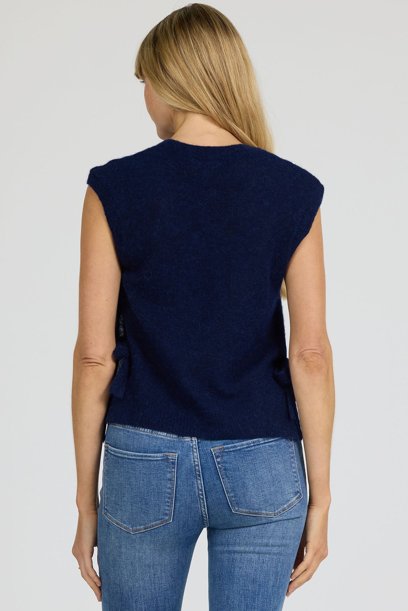 Esha Sweater Vest in Black Iris by Dear John