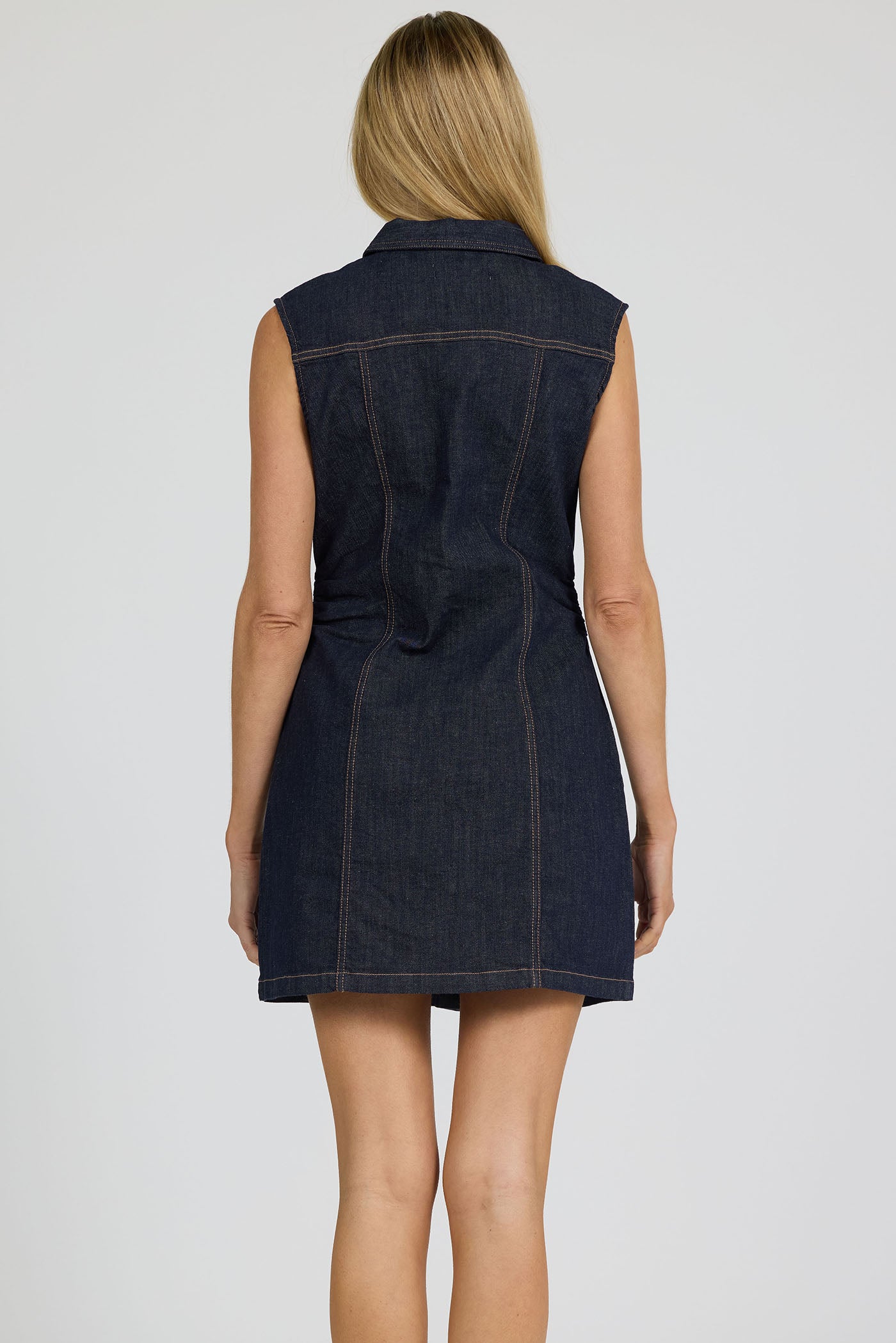 Saira Dress in Dark Denim by Dear John