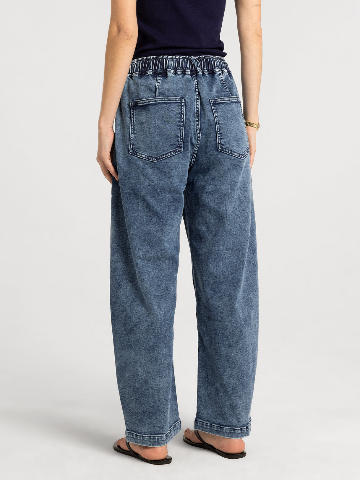 Avril Pants in Medium Wash by Thread & Supply