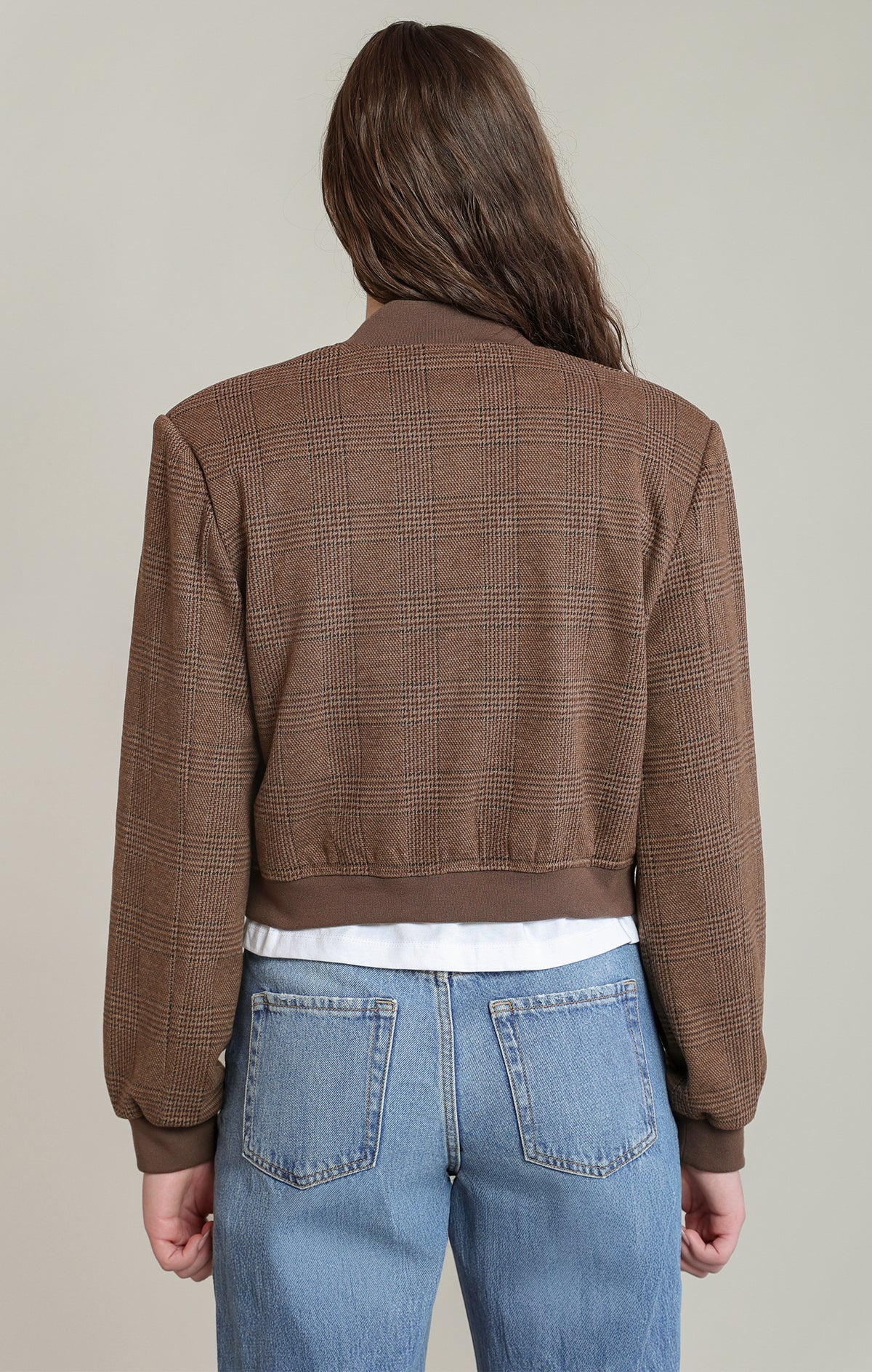 Uptown Plaid Bomber Jacket by Dex