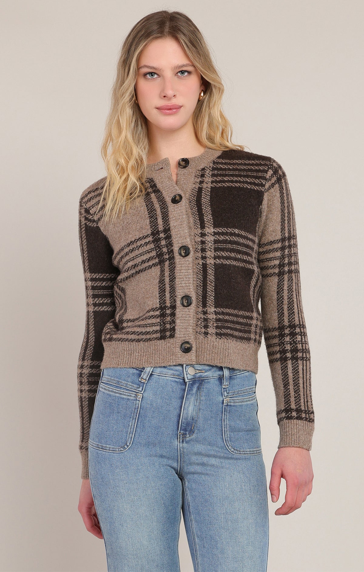 Checks & Coffee Cardigan