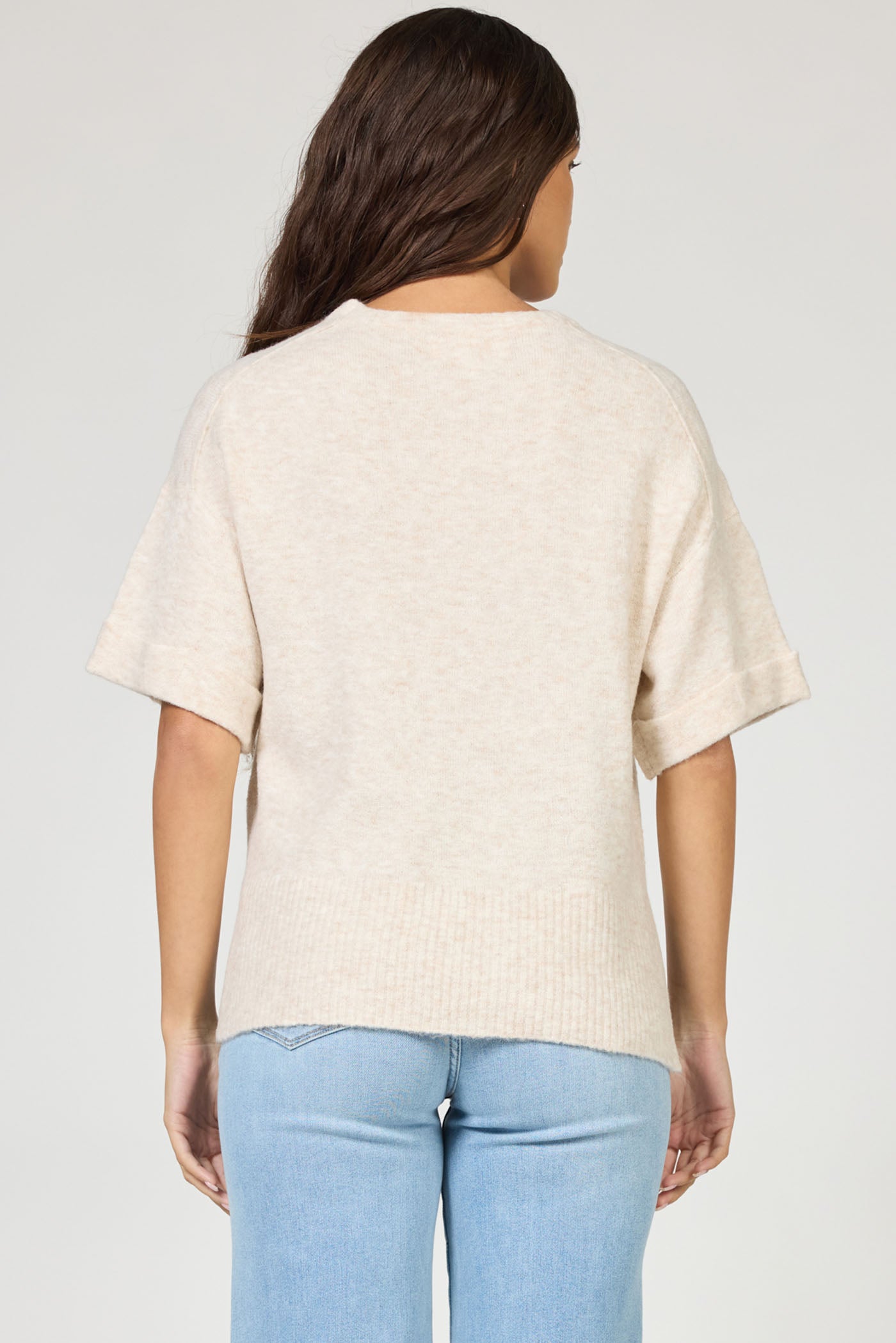 Catrina Relaxed Fit Top in Heather Oatmeal by Dear John