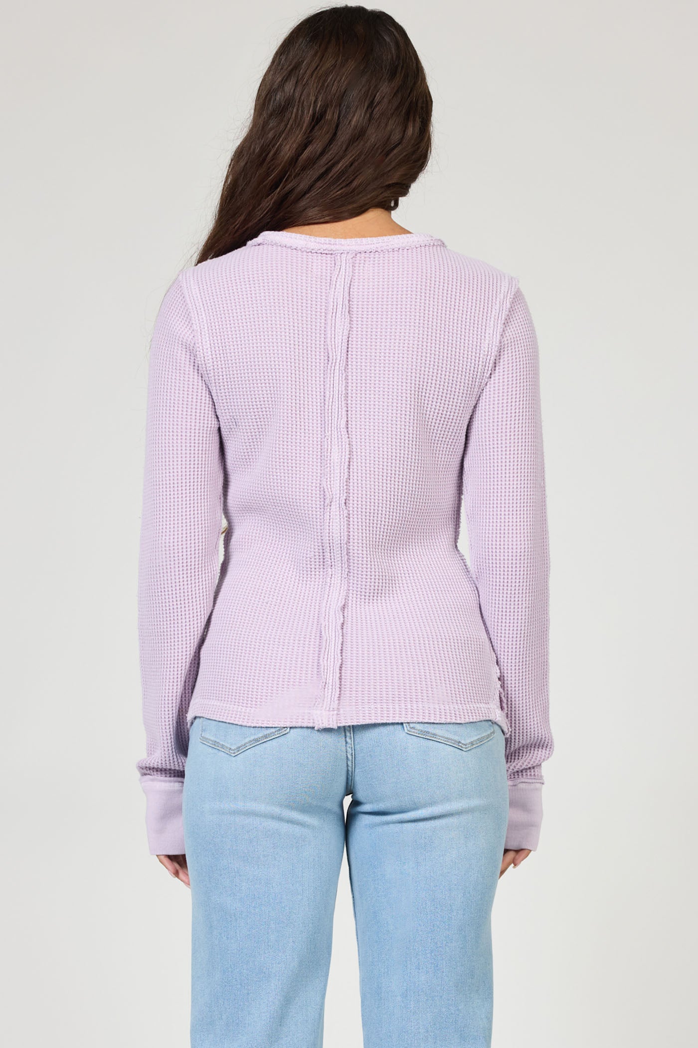 Ania Waffle Knit Top in Purple Haze by Dear John