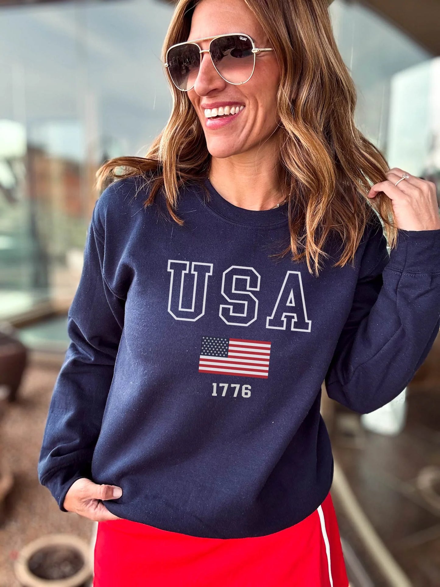 PRE-ORDER USA Flag 1776 Fleece Sweatshirt (ETA Early March)