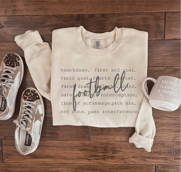 Football Words Pullover