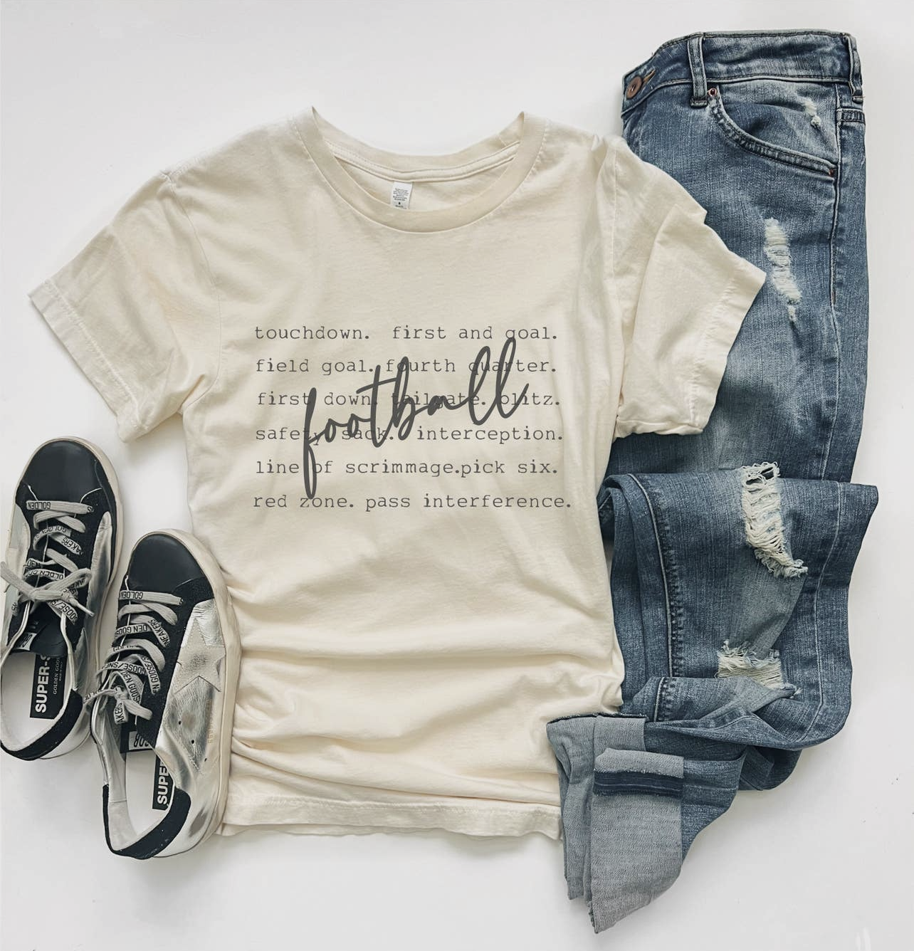 Football Words Graphic Tee