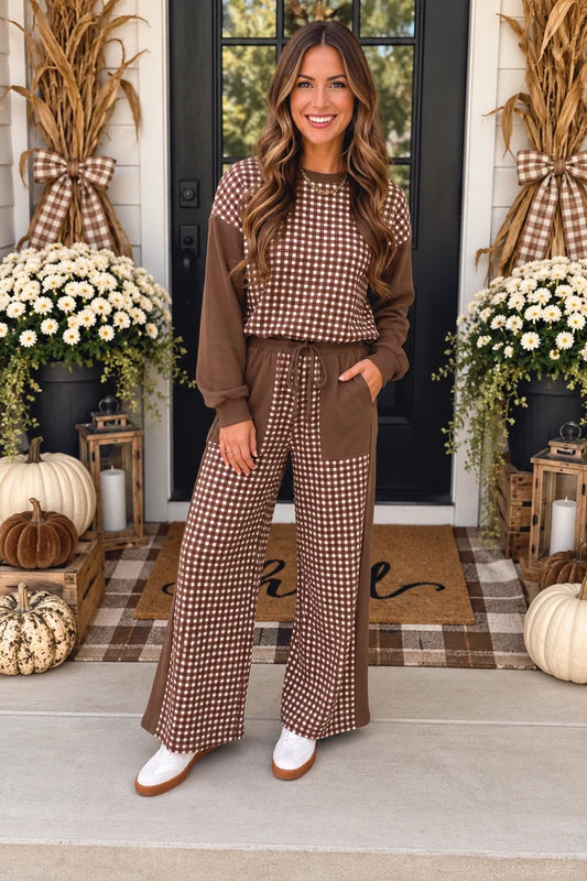 PRE ORDER Patchwork Wide Leg Set