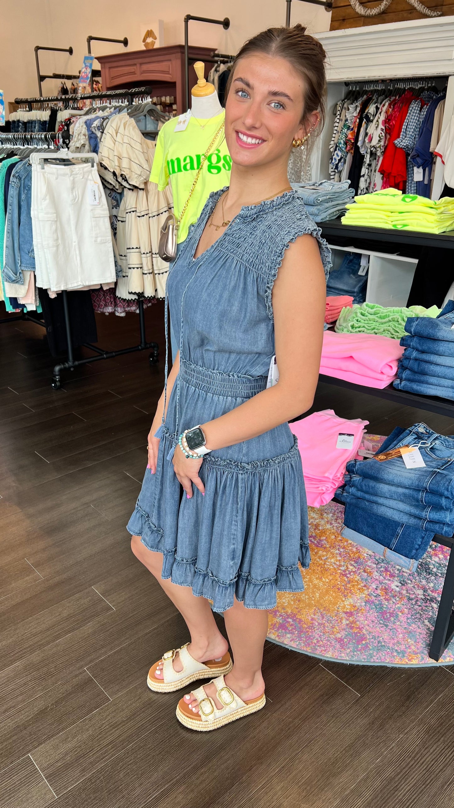 Melodie Dress in Independence Blue by Dear John