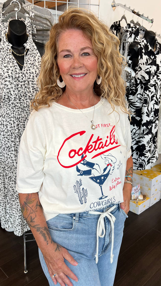 But First Cocktails Tee