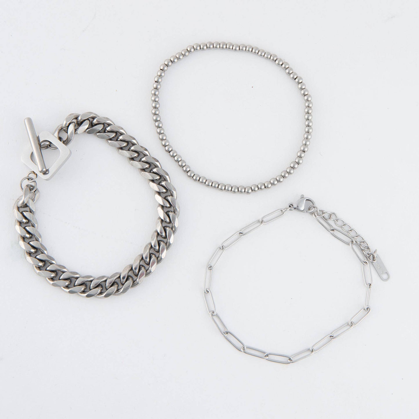 Narelle Waterproof Curb Chain Trio Bracelet Set