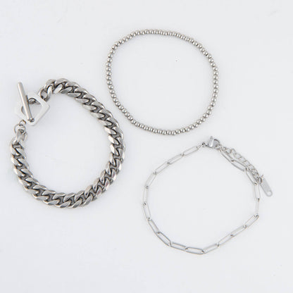 Narelle Waterproof Curb Chain Trio Bracelet Set