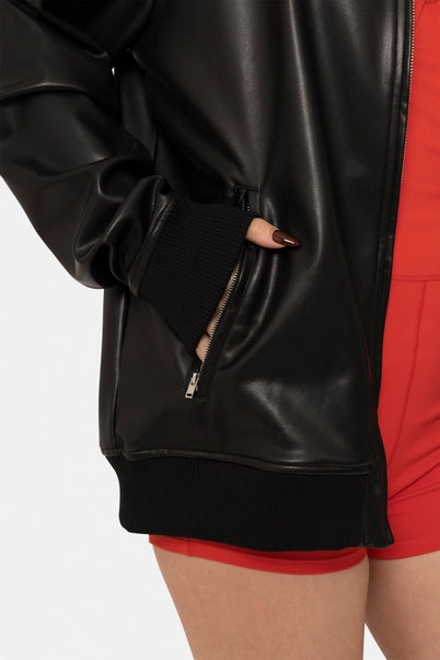 Vegan Leather Biker Jacket