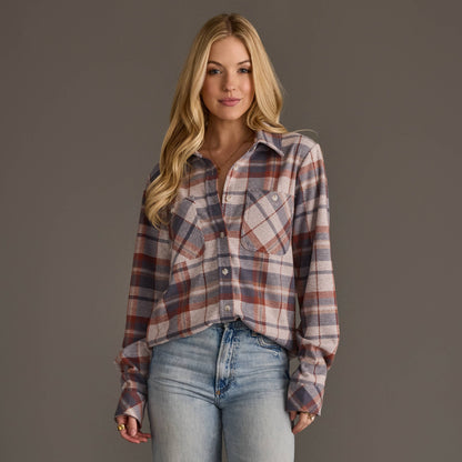 PRE ORDER Autumn Skies Plaid Button Up