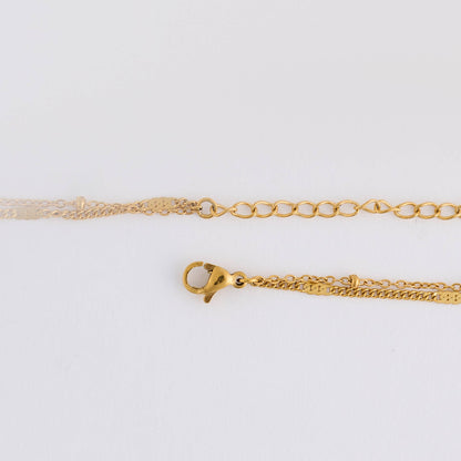 Narelle Waterproof Double Row Amethyst Station Necklace