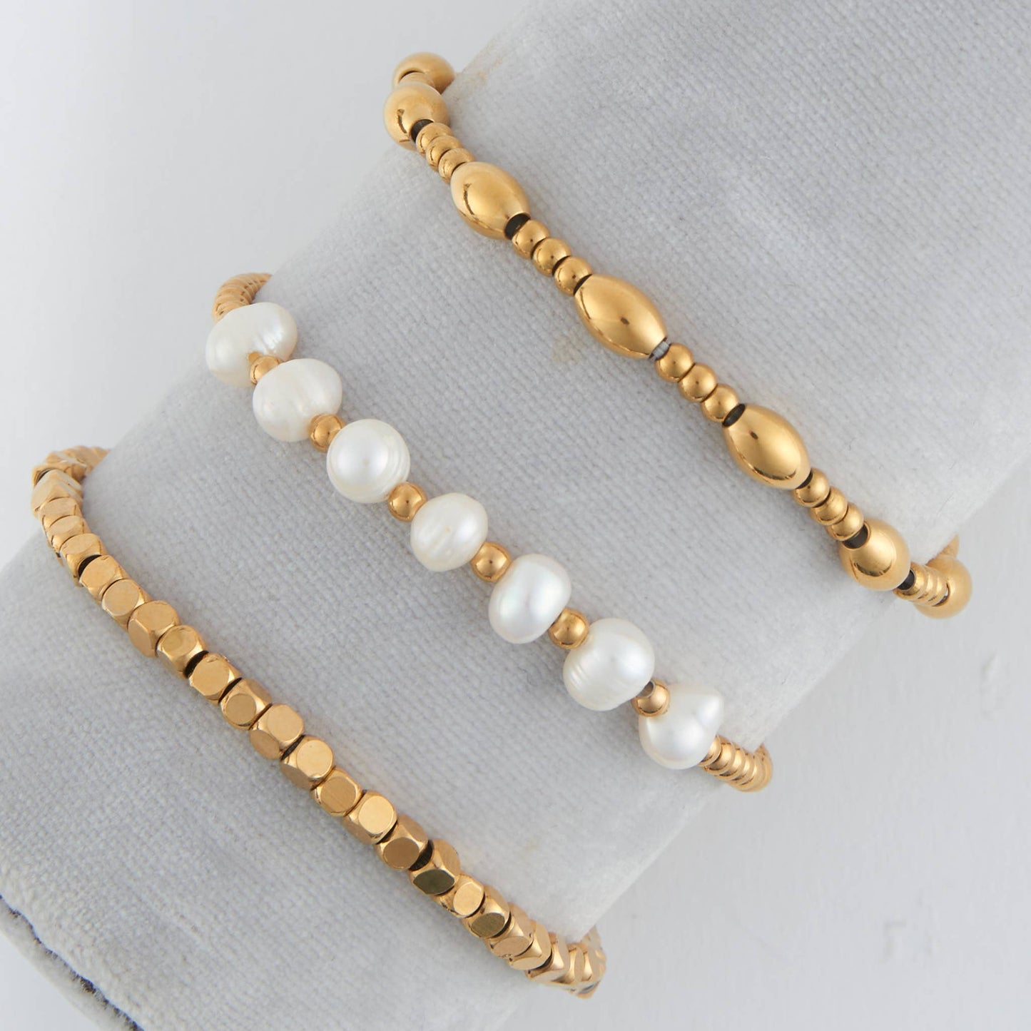 Waterproof Bracelets Narelle Multi Genuine Pearl Stretch Set