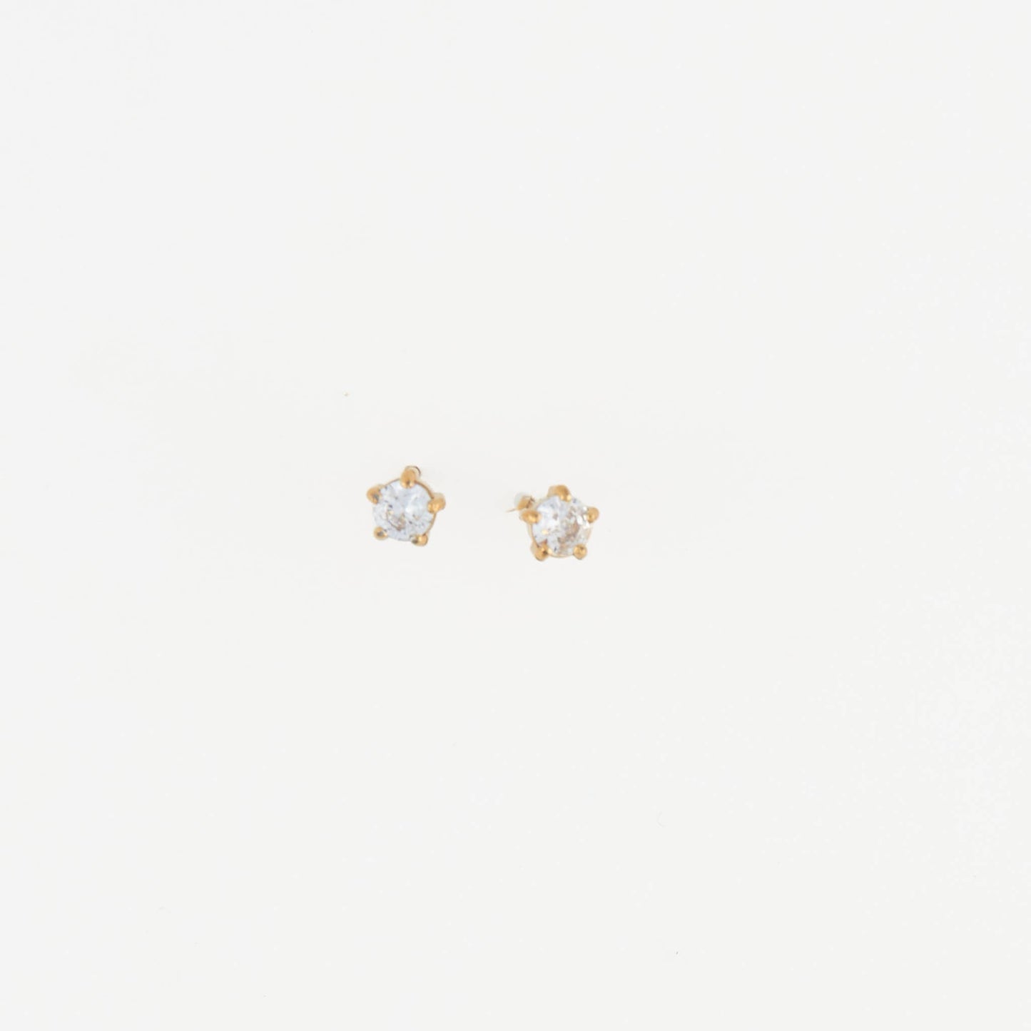 Narelle Waterproof 4mm Round Cubic Zirconia Stud Earrings