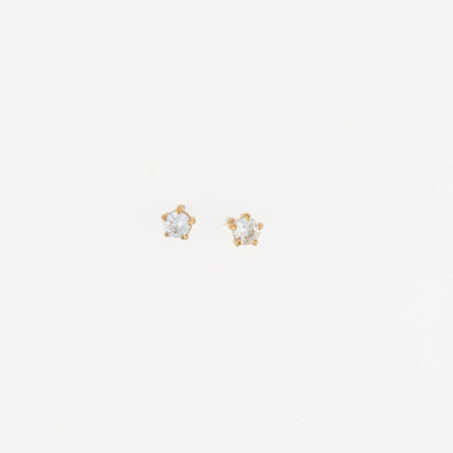 Narelle Waterproof 4mm Round Cubic Zirconia Stud Earrings