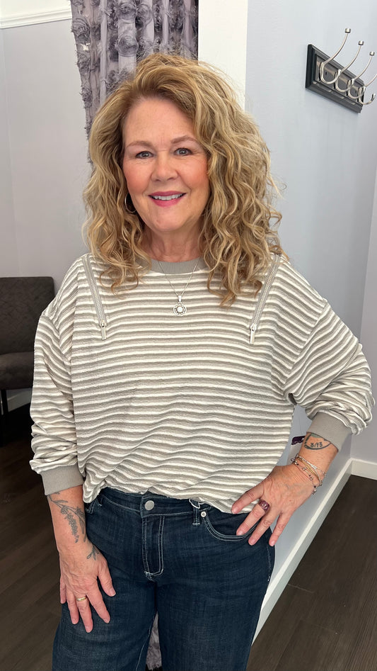 Snowbound Stripes Pullover