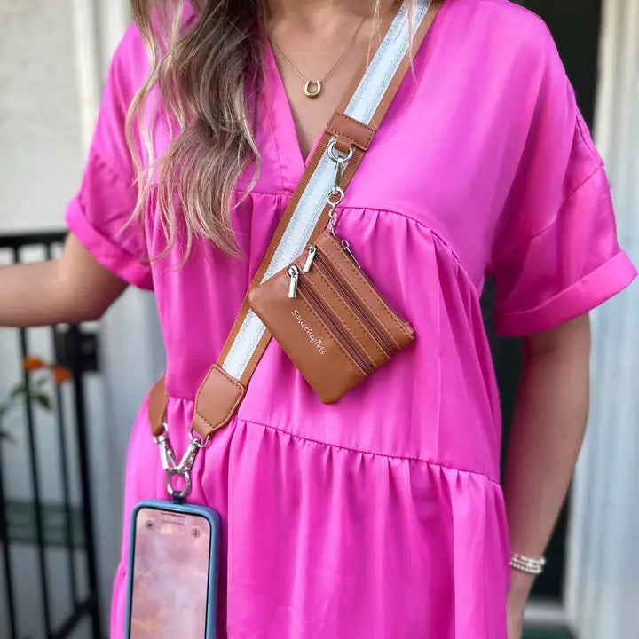 Save The Girls Clip & Go Strap with Pouch - Stripe Collection