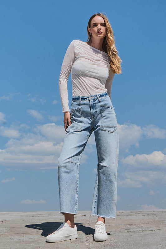 Riverwalk Barrel Leg Jeans in Heroine by Vervet