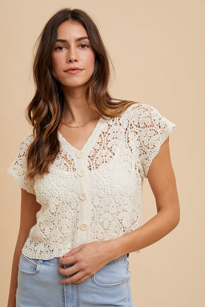 Rustic Charm Crochet Top