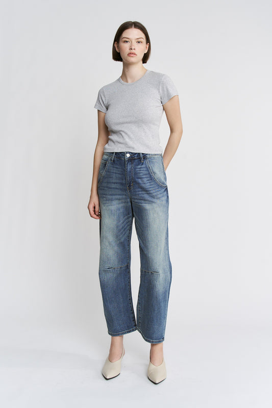 Bluebird Barrel Leg Jeans by Mica Denim