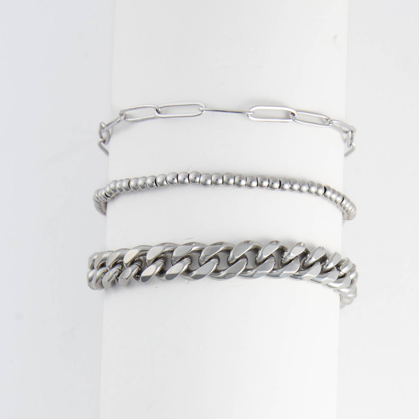 Narelle Waterproof Curb Chain Trio Bracelet Set