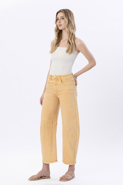 Harvest Haze Barrel Leg High Rise Jeans by Flying Monkey