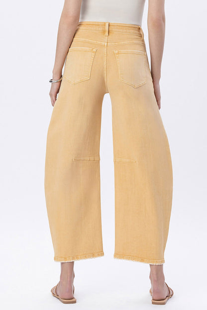Harvest Haze Barrel Leg High Rise Jeans by Flying Monkey