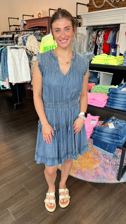 Melodie Dress in Independence Blue by Dear John