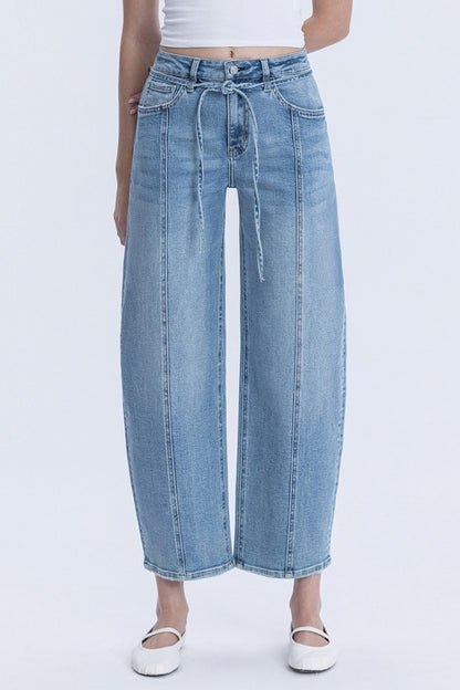 Bow & Go Barrel Leg Jeans by Lovervet