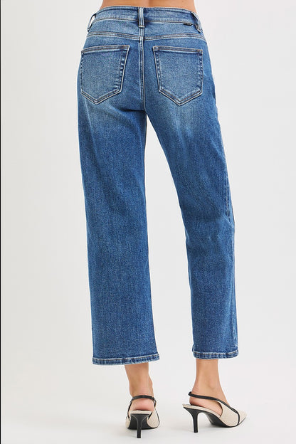 Downtown Darling High Rise Straight Leg Crop by Risen Jeans