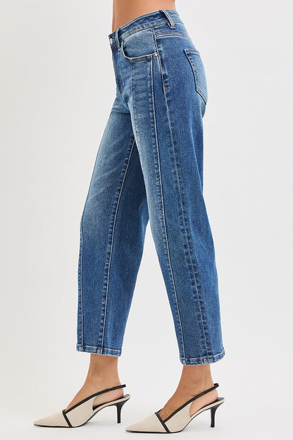 Downtown Darling High Rise Straight Leg Crop by Risen Jeans