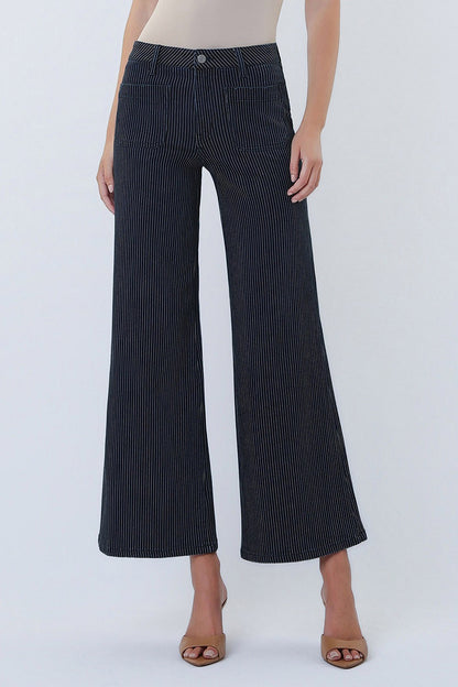 On The Line High Rise Wide Leg Jeans by Vervet