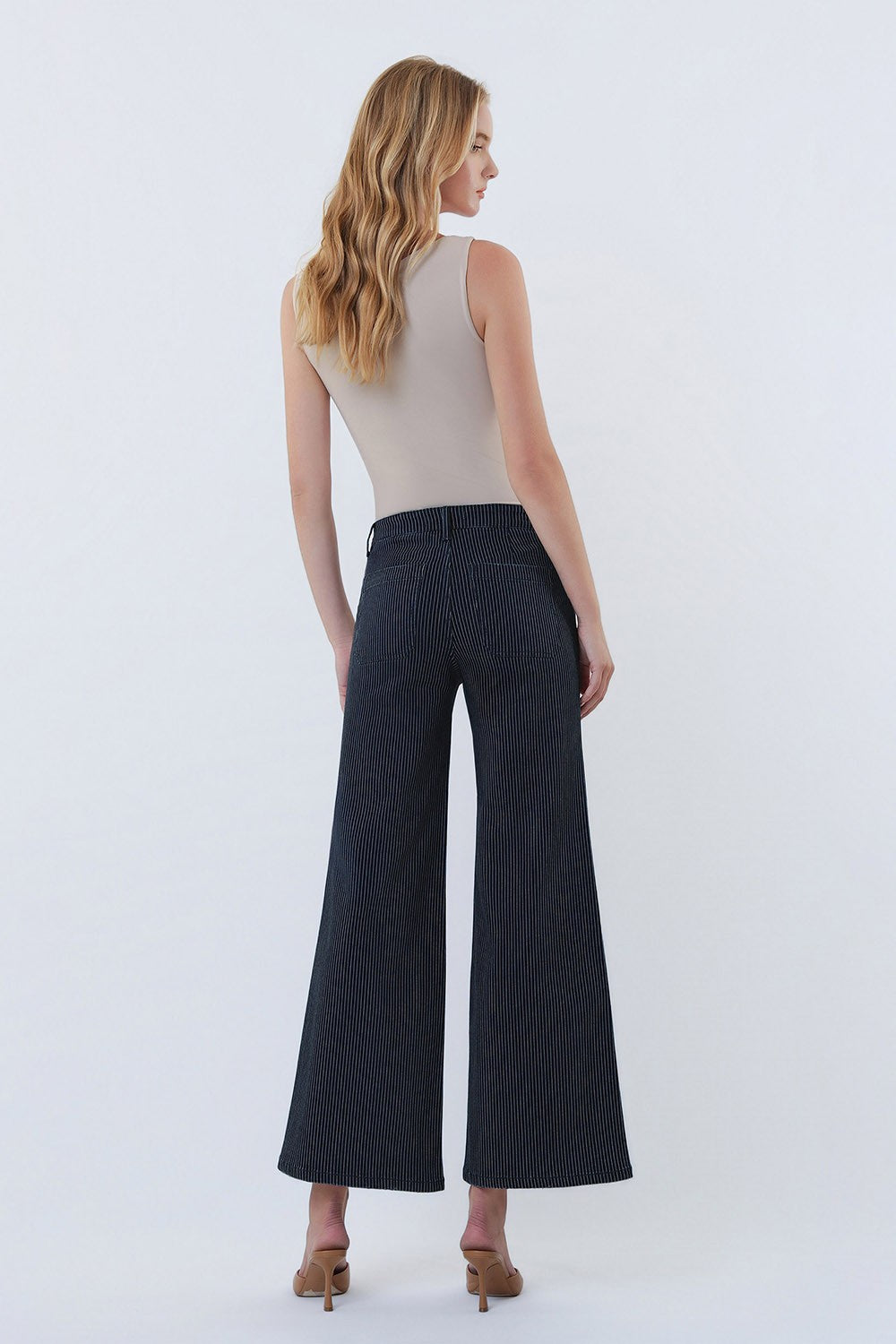 On The Line High Rise Wide Leg Jeans by Vervet