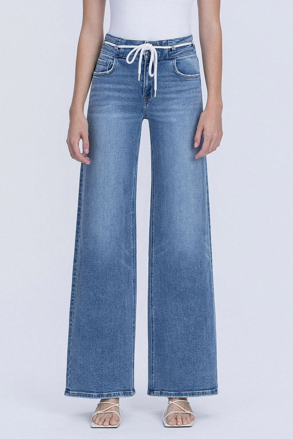 Fresh Start Rope-Tie Jeans by Vervet