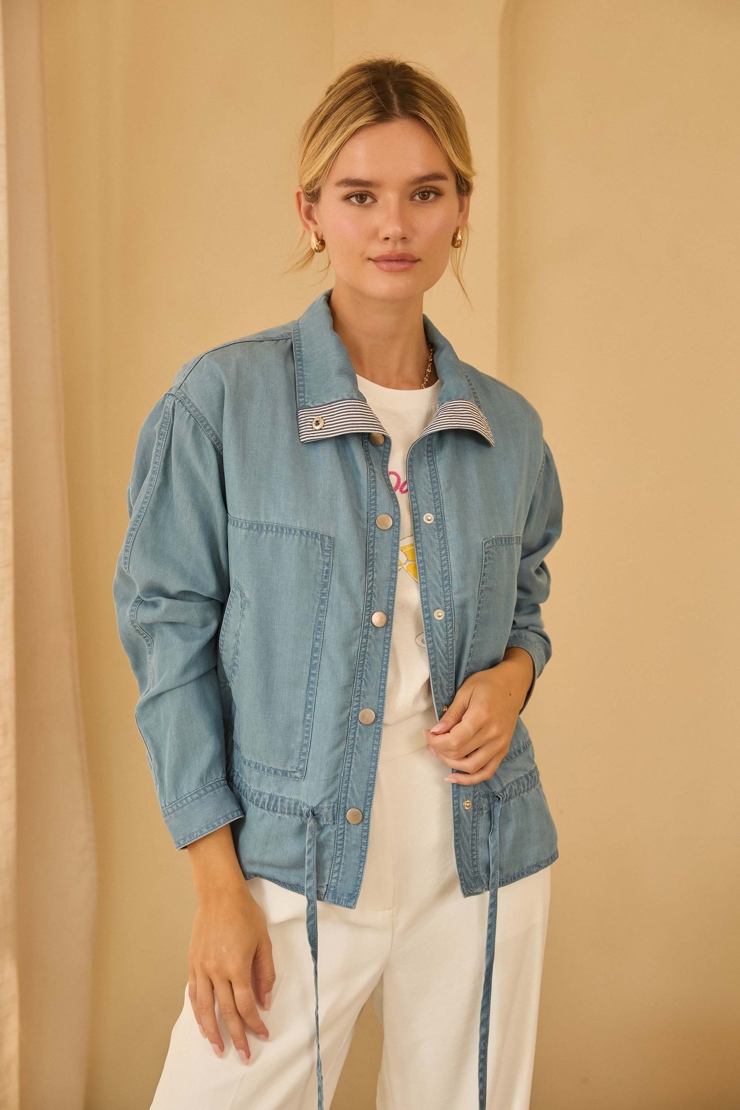 Cinch & Go Tencel Jacket by Skies Are Blue